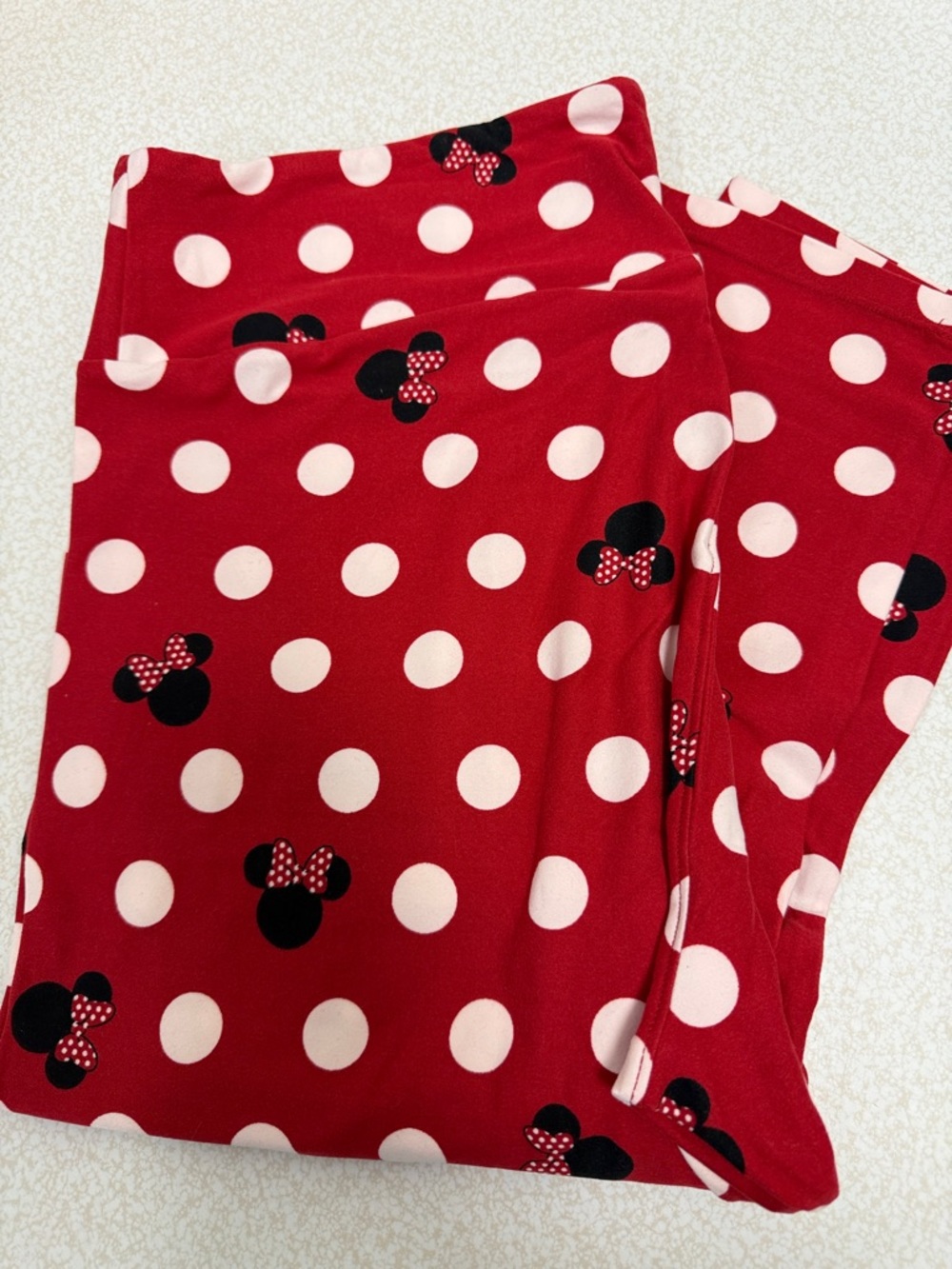 Minnie Mouse Disney Red White Polka Dot Lularoe Leggings Womens Tall Curvy